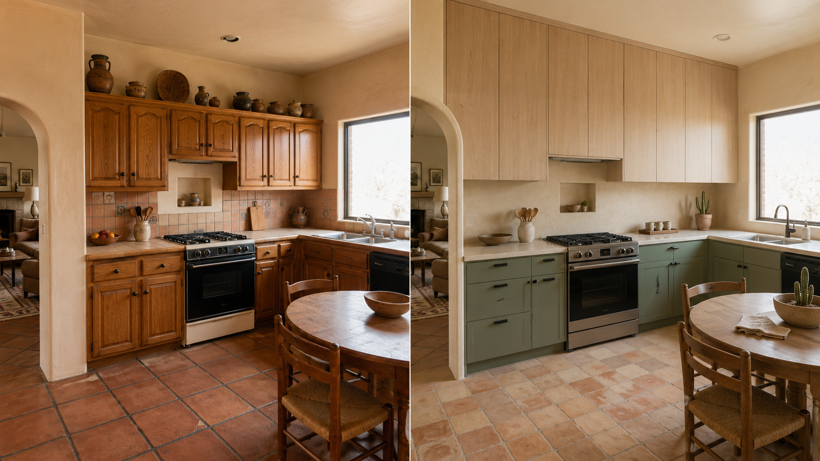 Desert Modern Kitchen, Elevated Side View
