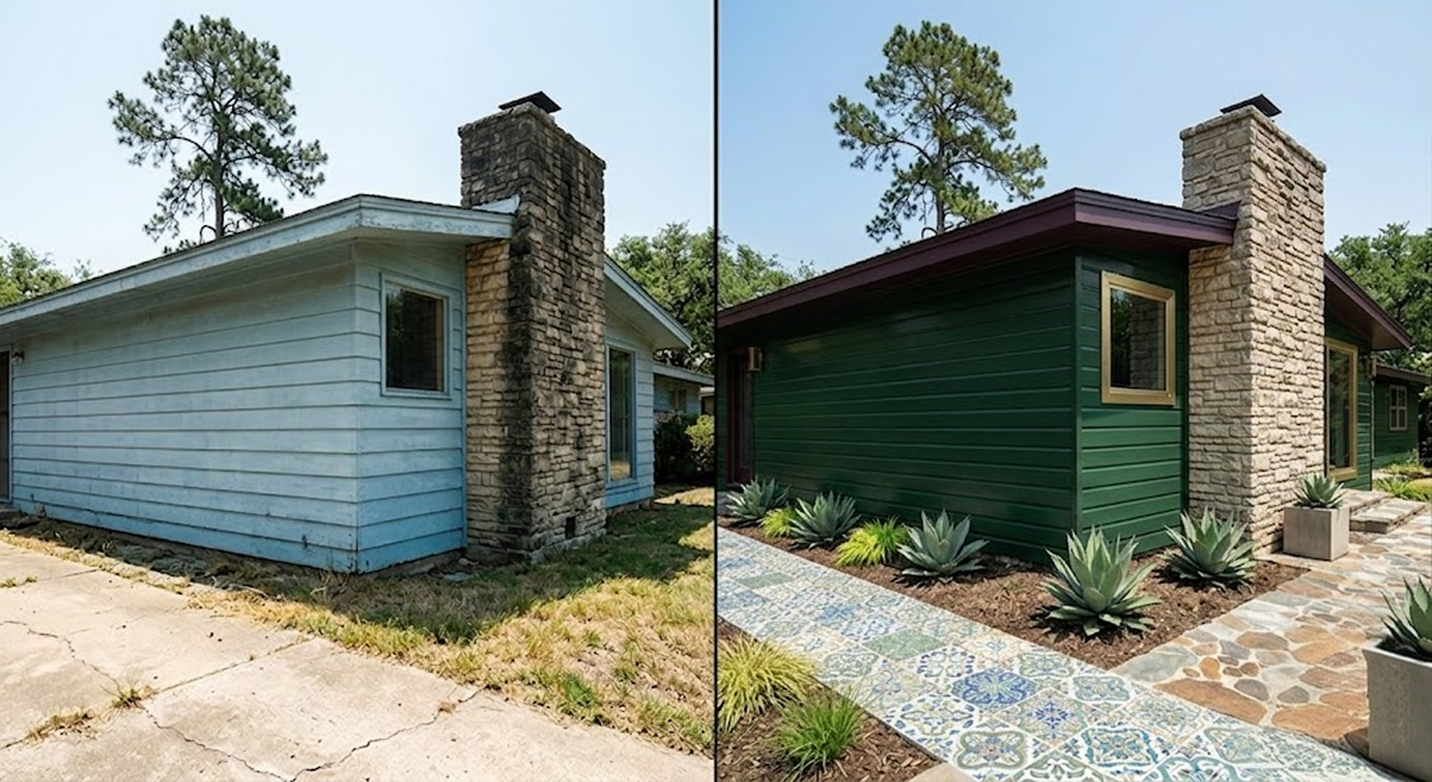 1960s and 70s Ranch Home Exterior Before & Afters 10