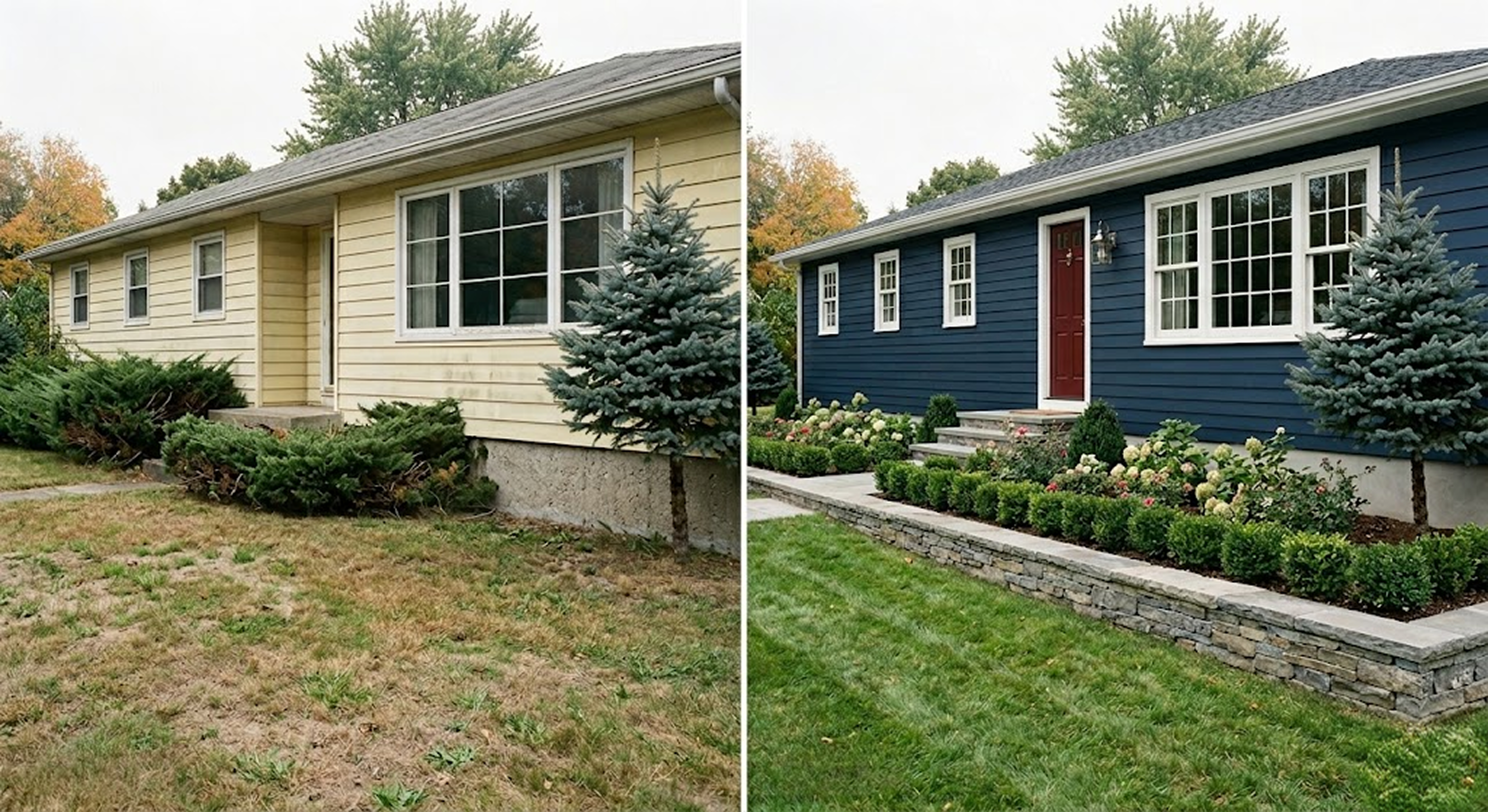 1960s and 70s Ranch Home Exterior Before & Afters 4