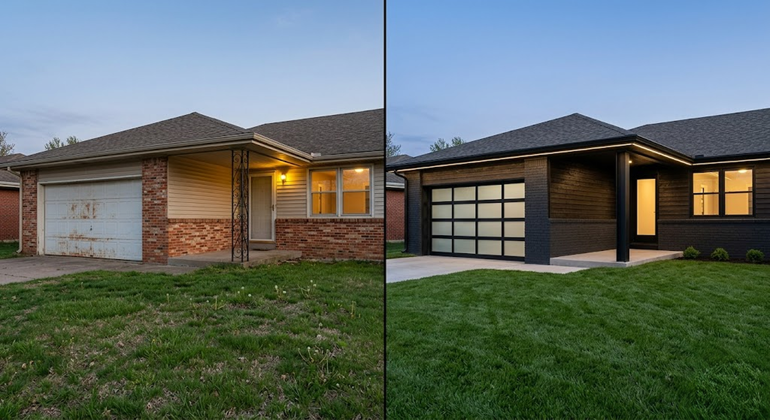 1960s and 70s Ranch Home Exterior Before & Afters 7