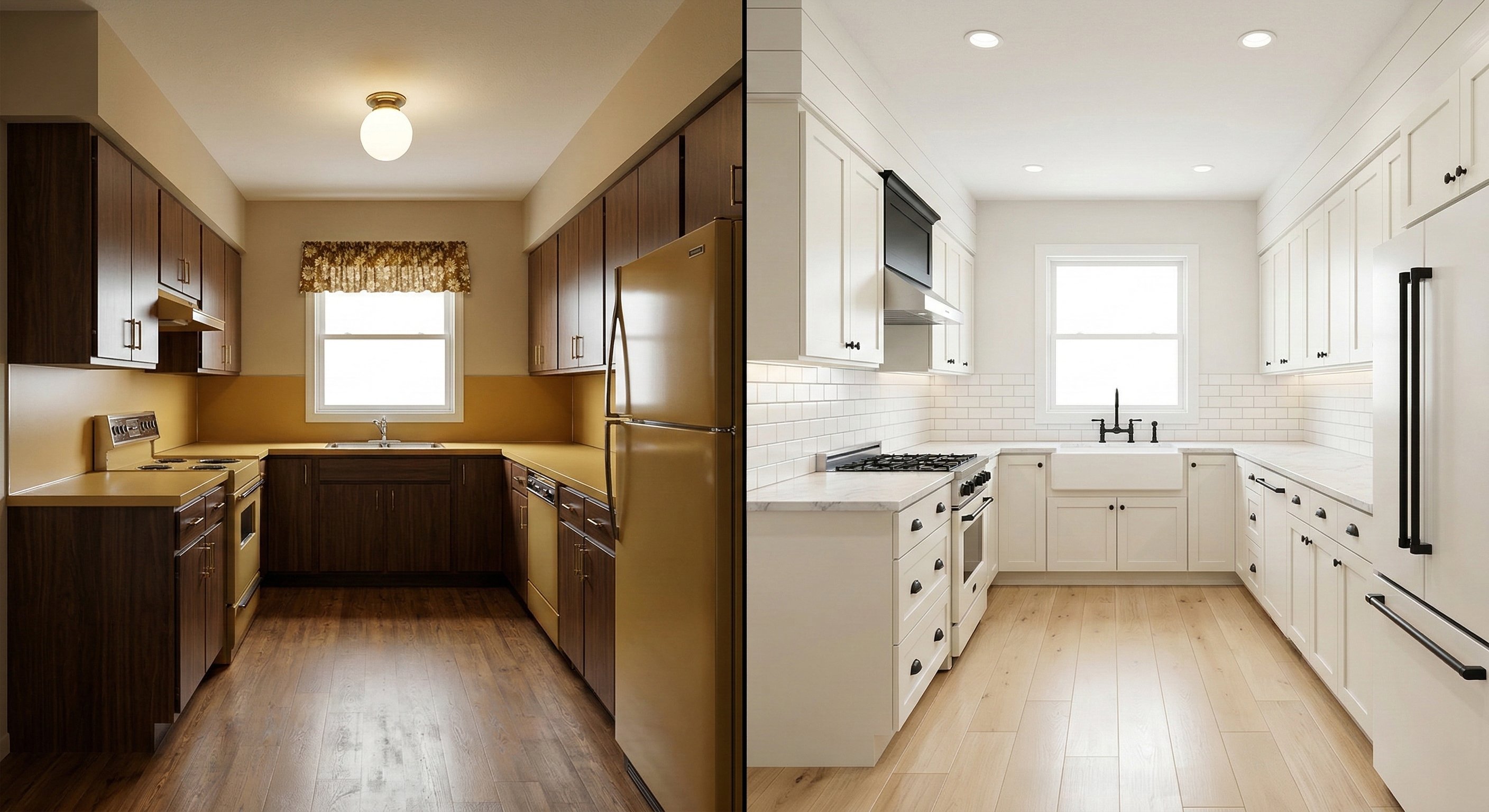 1970s Kitchen Before and After Remodel-7-N