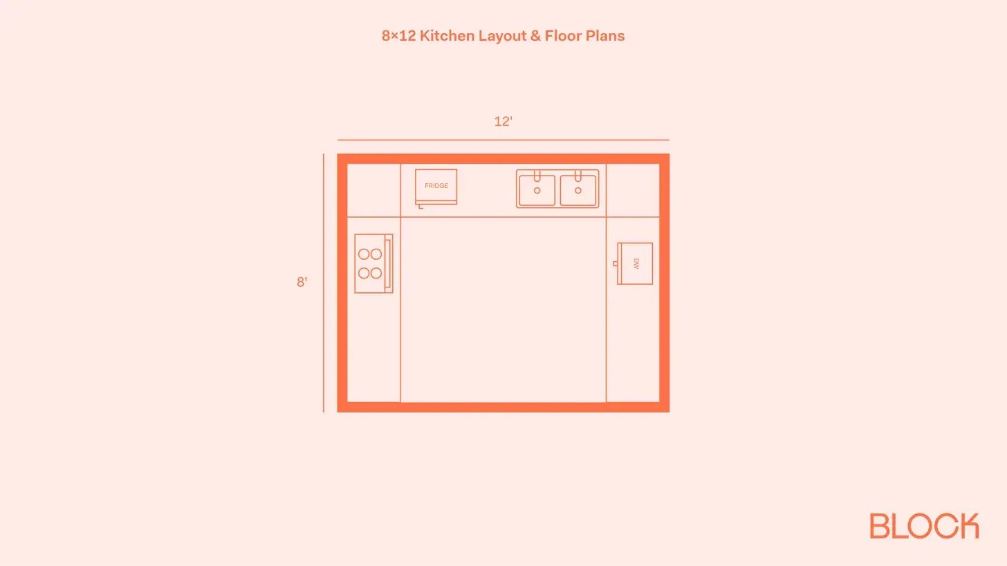 8x12 Floor Plan U-Shaped
