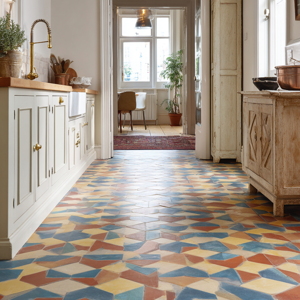 Artsy floor bungalow kitchen