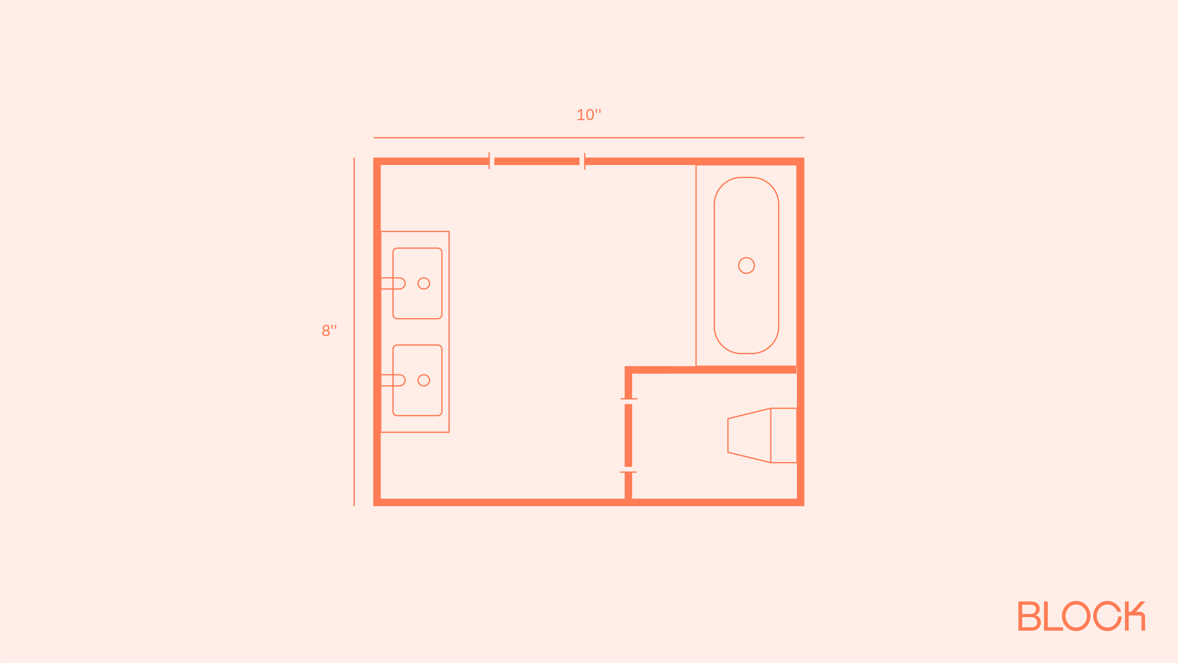 Block bathroom floor plan 8x10 layout