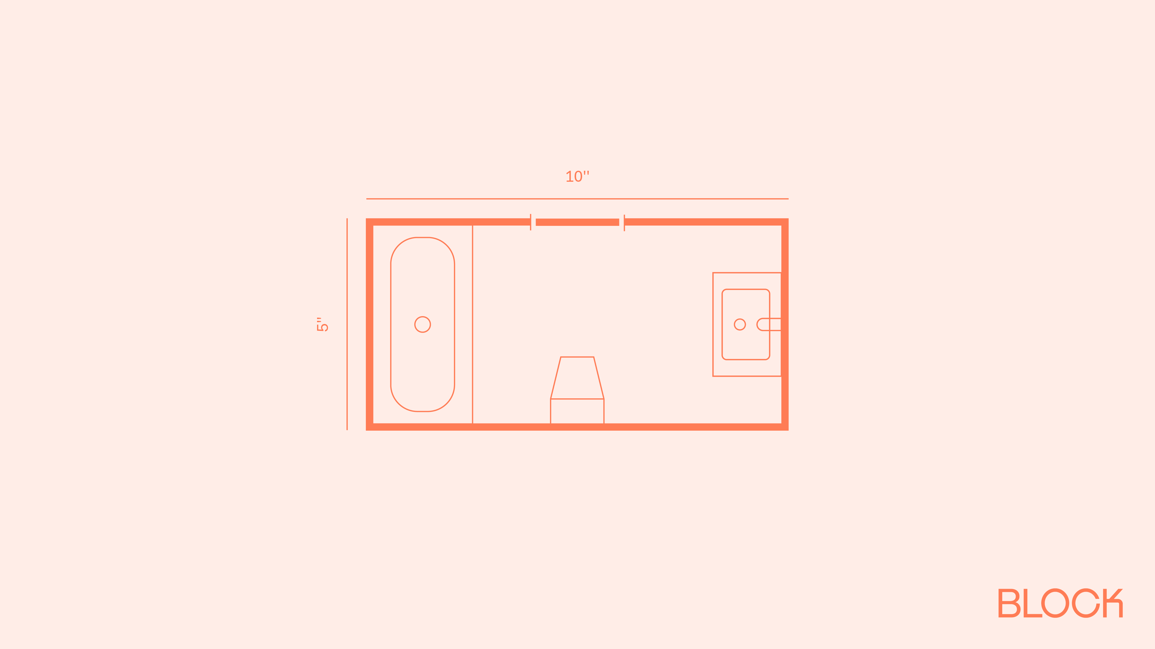 Block bathroom floor plan 5x10 layout
