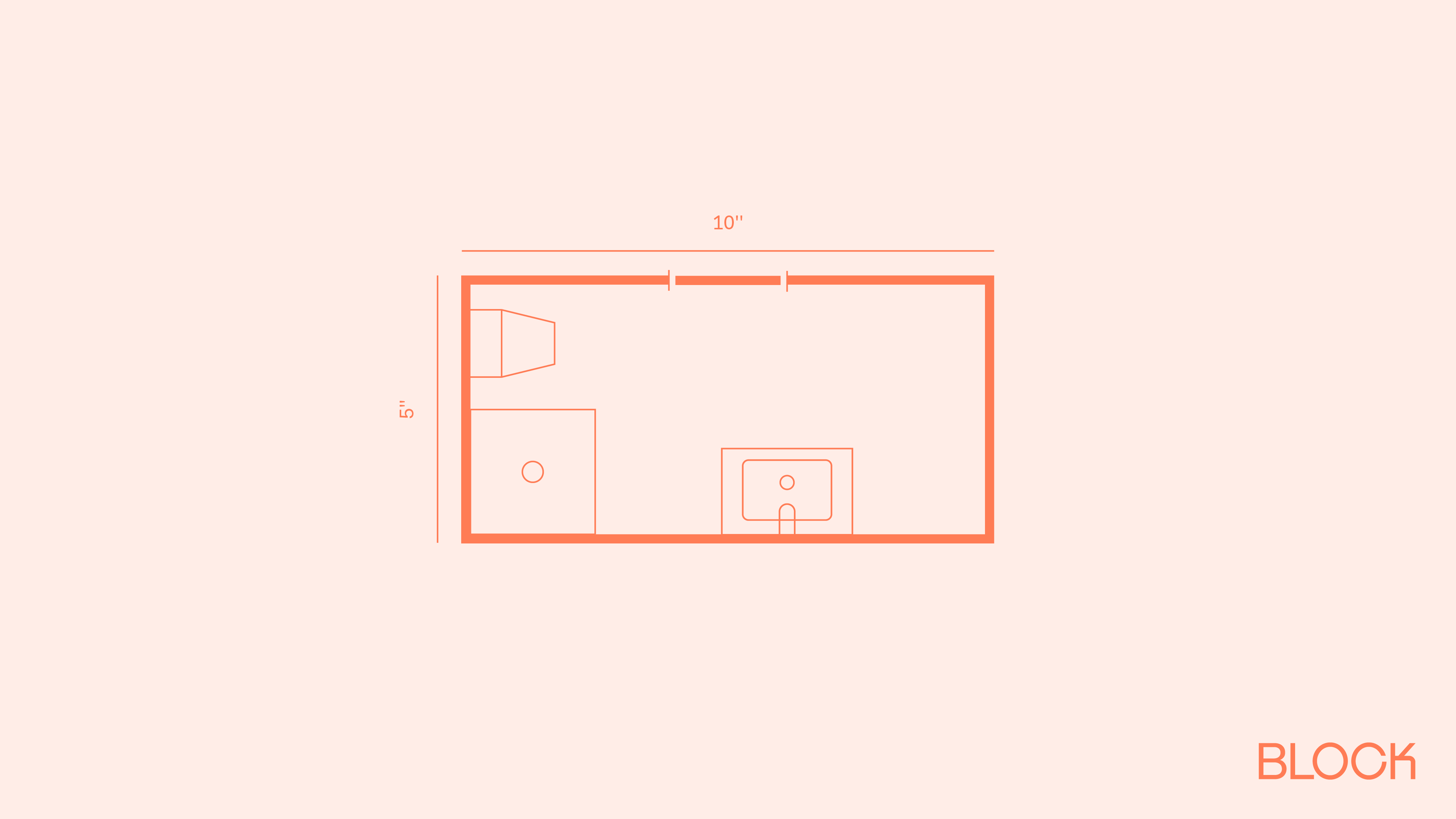 Block bathroom floor plan 5x10 layout