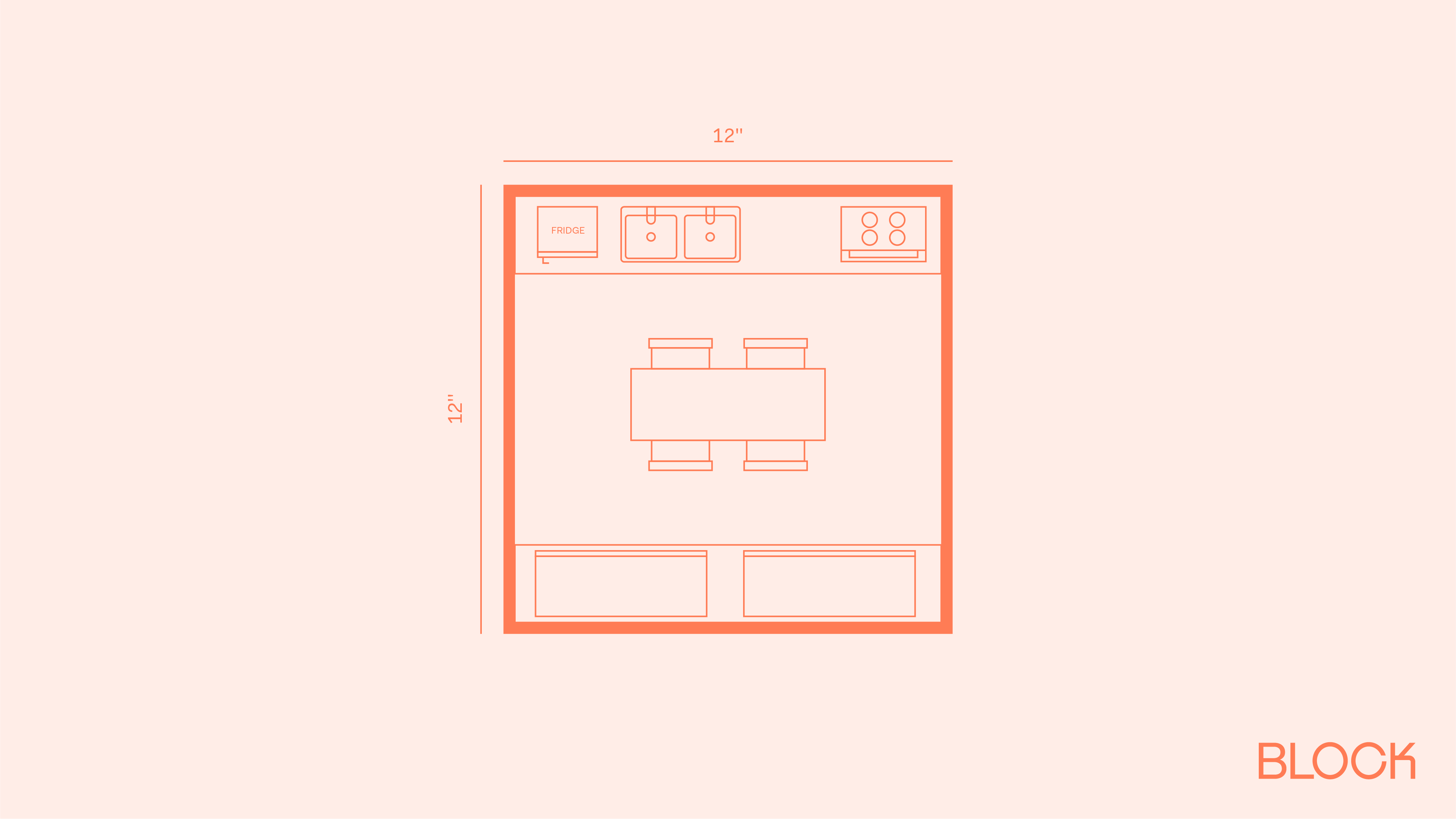 Block kitchen plan 12x12