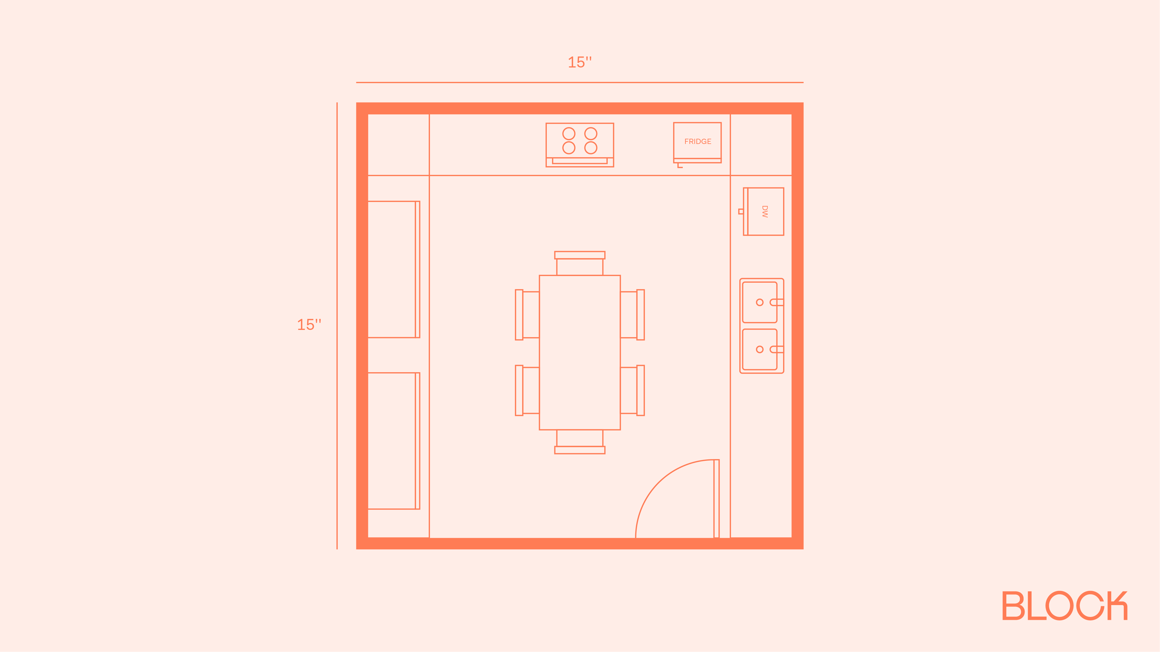 Block kitchen plan 15x15
