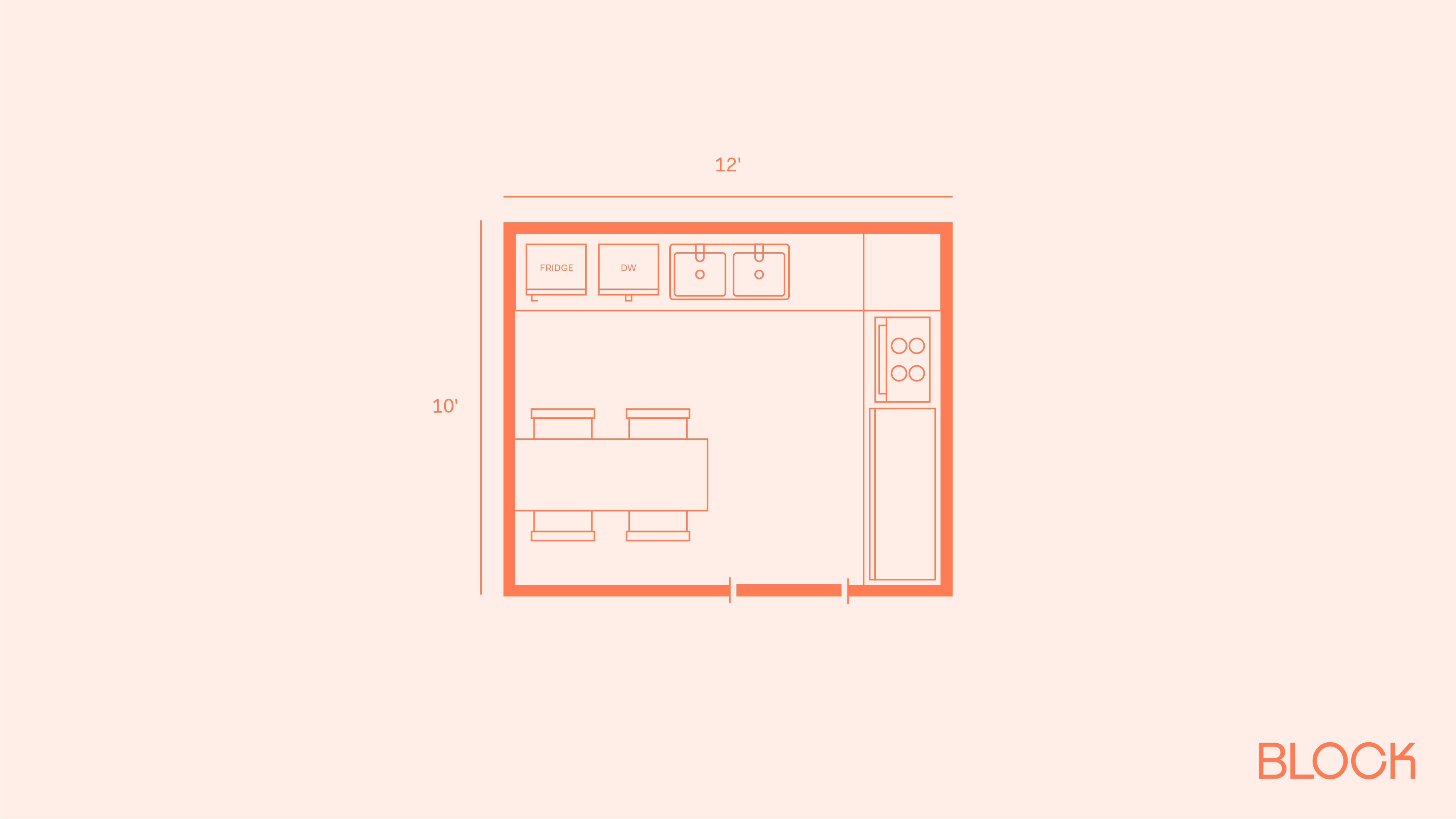 Block kitchen plan 12x10 layout