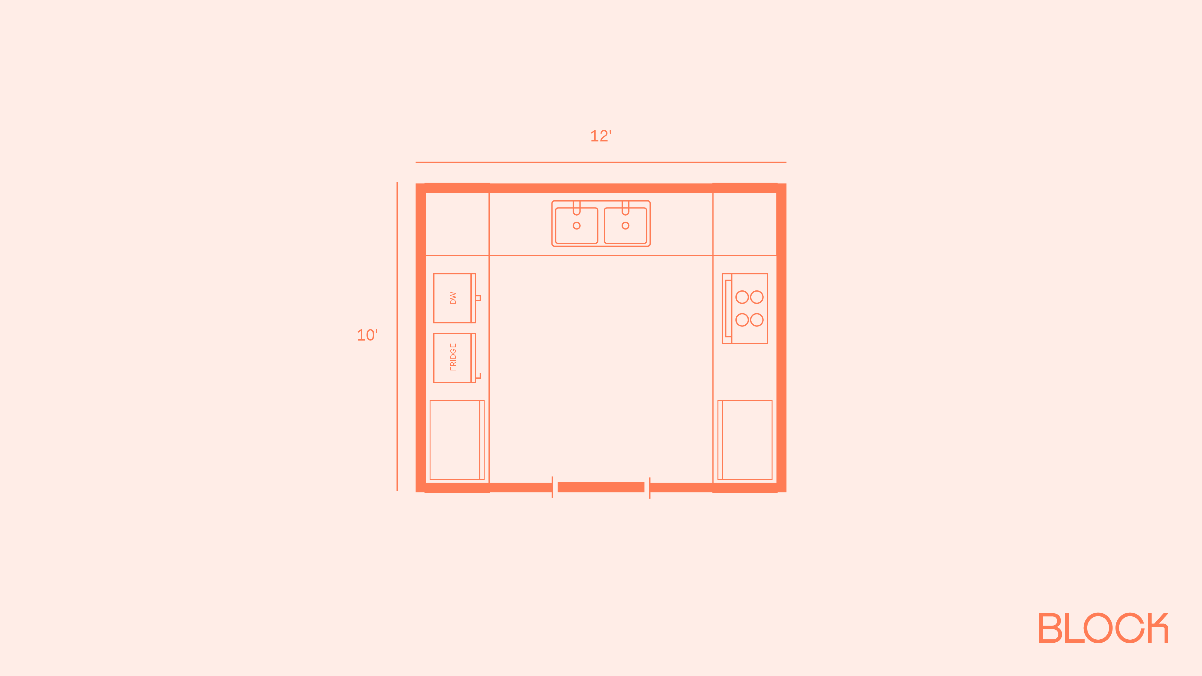 Block kitchen plan 12x10 layout
