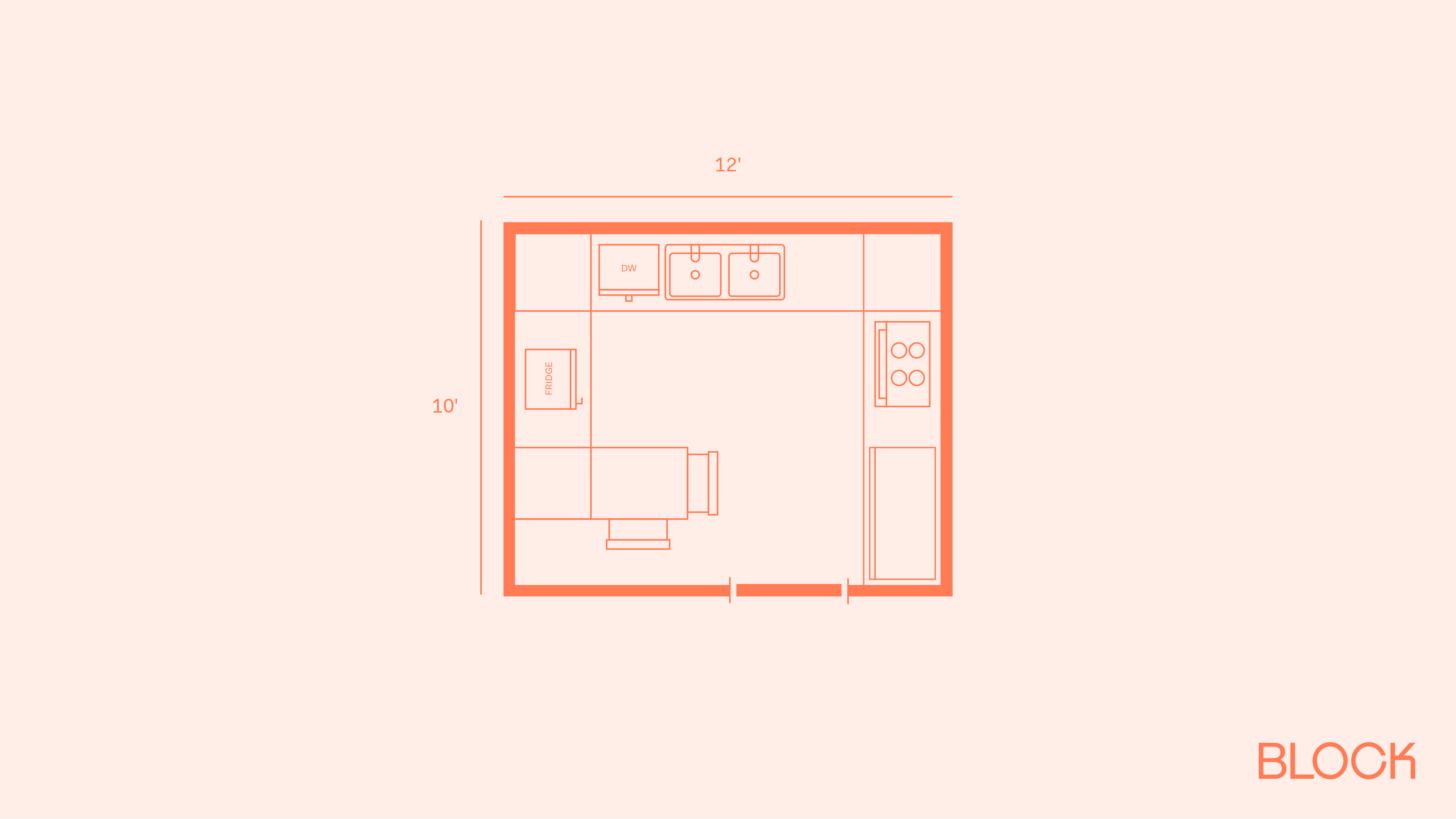 Block kitchen plan 12x10 layout