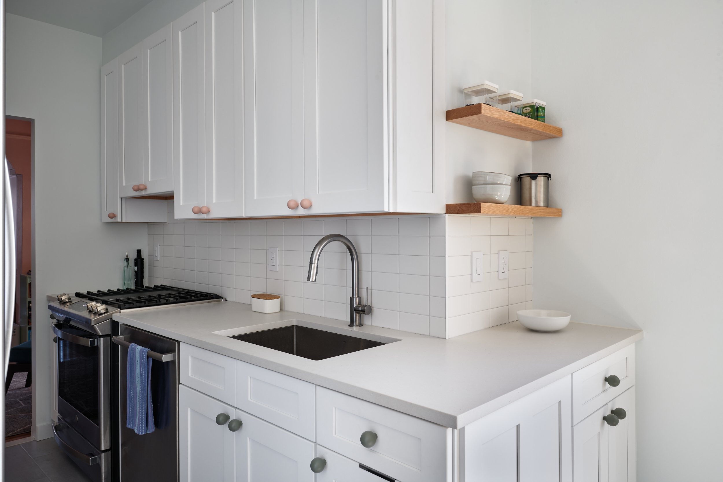 White Cabinets With Natural Wood
