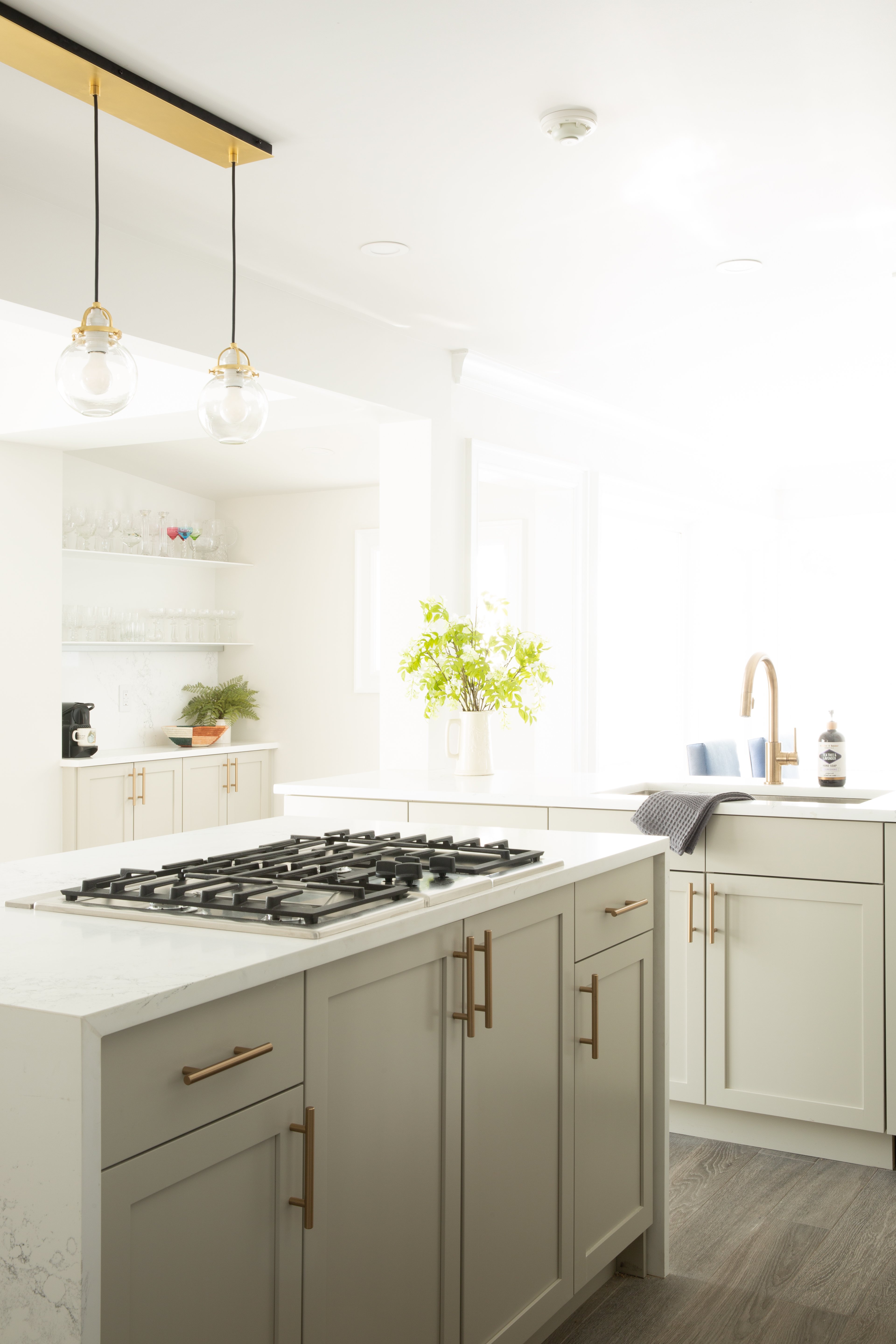 Multiple Shades of White in Kitchen