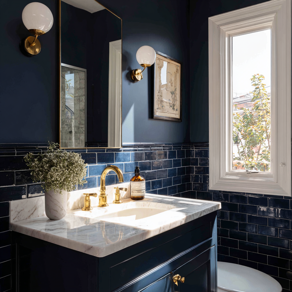 Color Drenching Half Wall