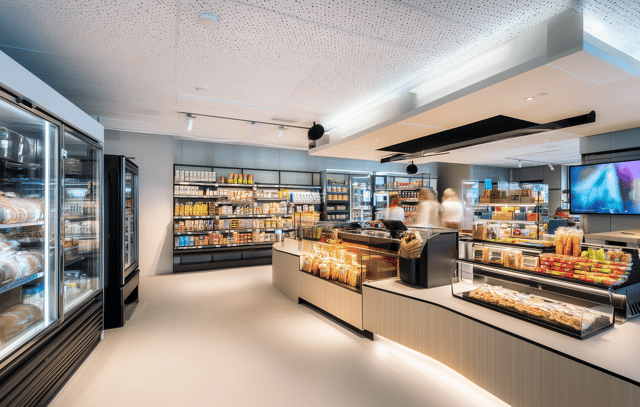 Remodeled convenience store space