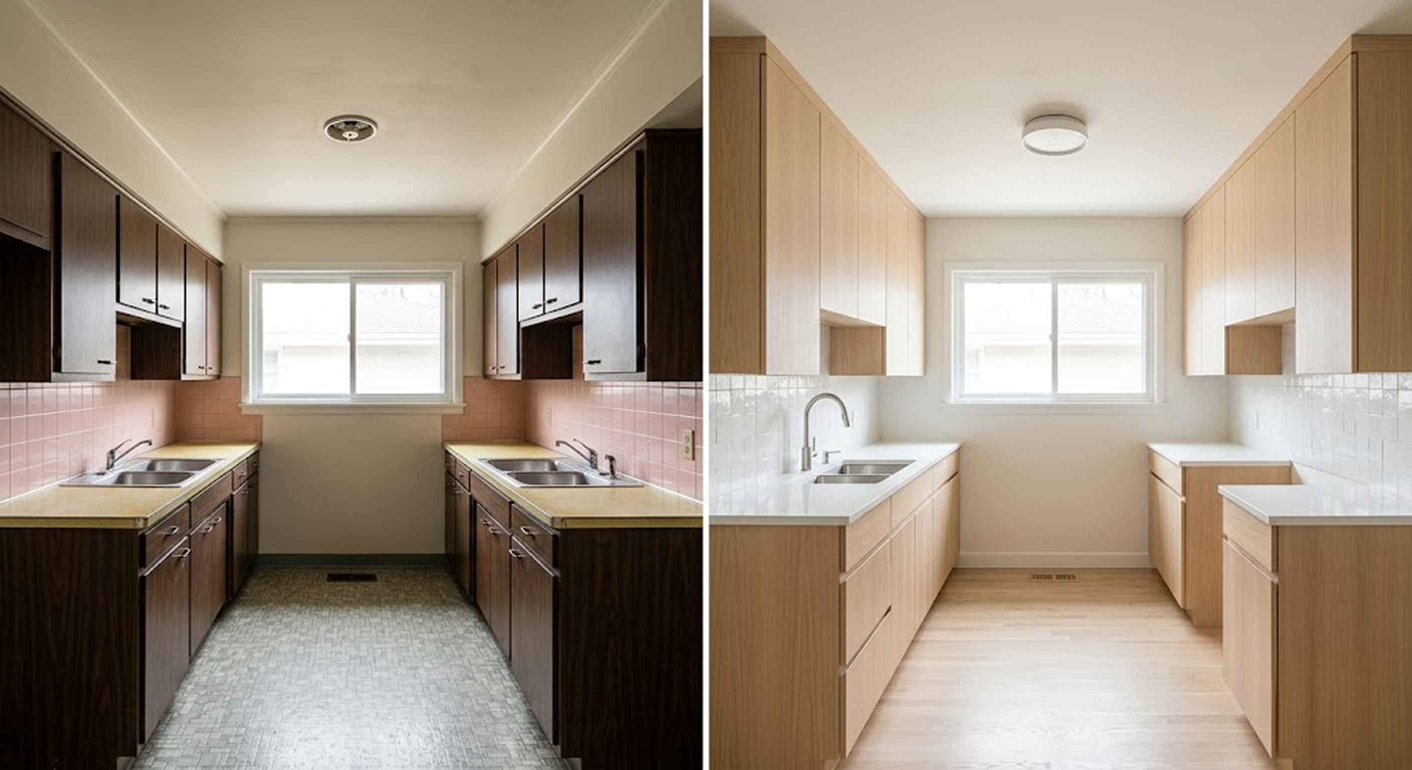 Extending Kitchen Cabinets to the Ceiling - Before & After