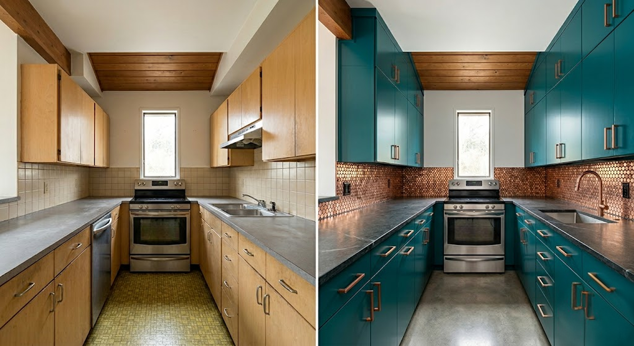 Extending Kitchen Cabinets to the Ceiling - Before & After