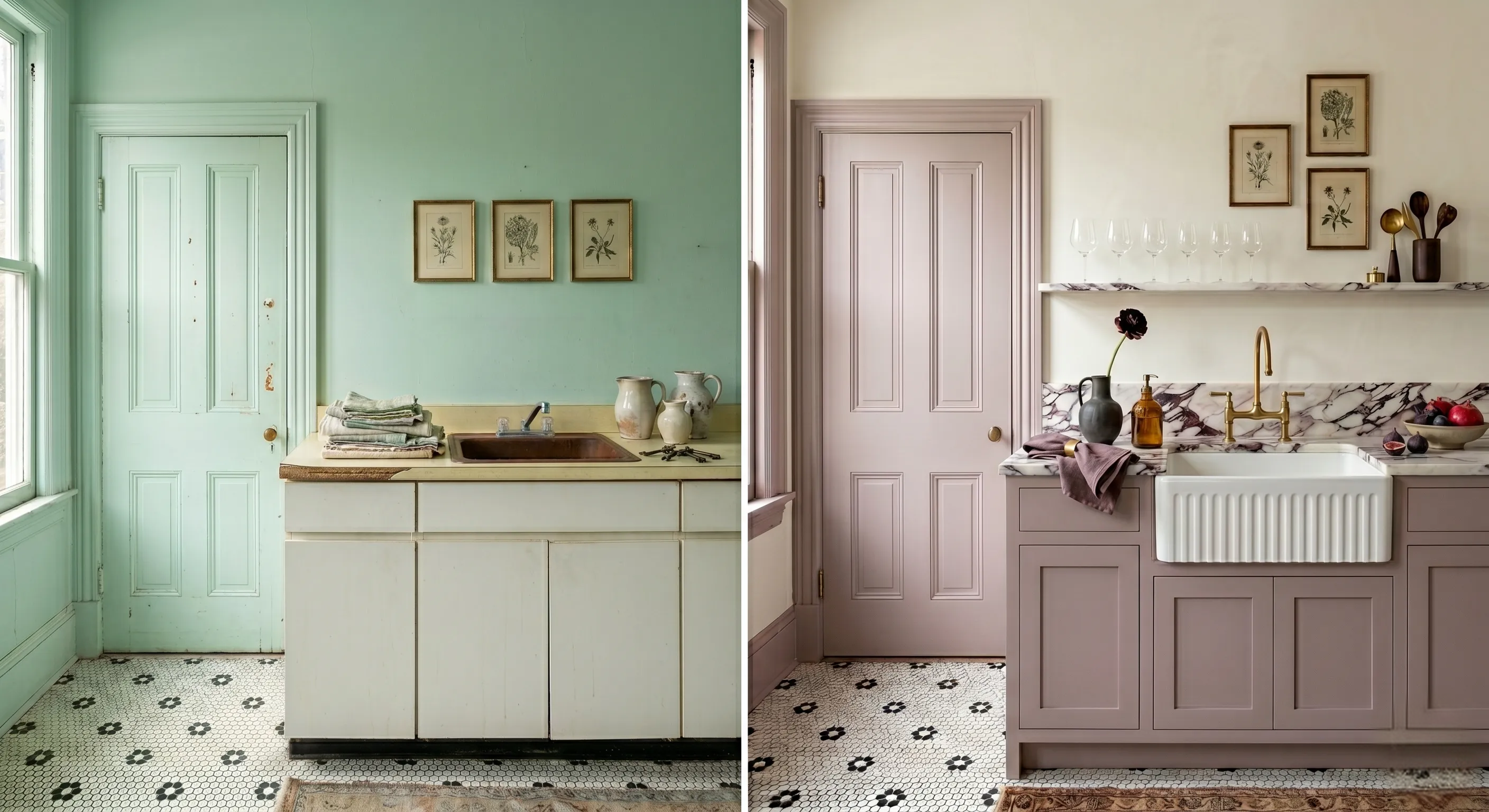 Countertop makeover before and after