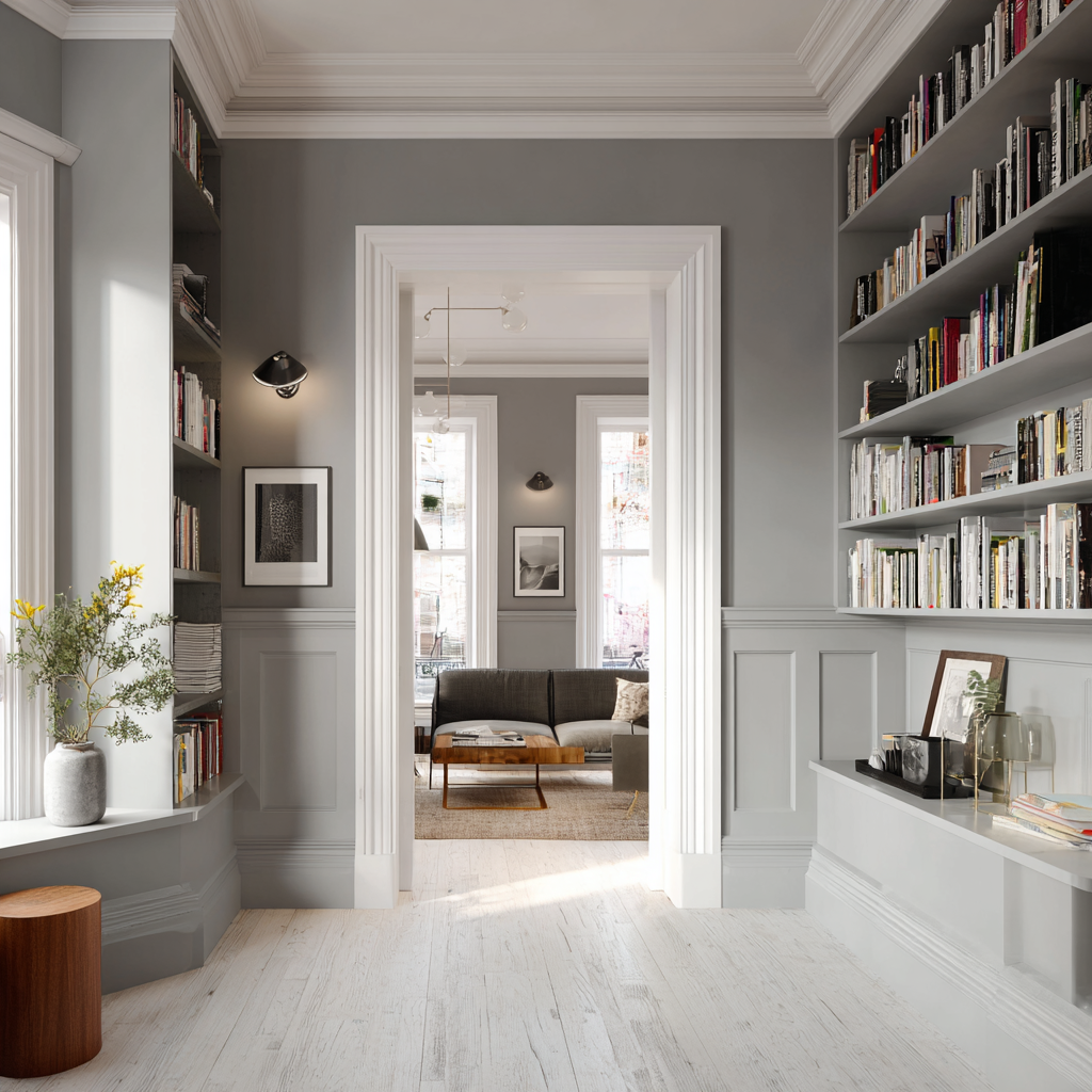 Gray Floors Sharp Contrast