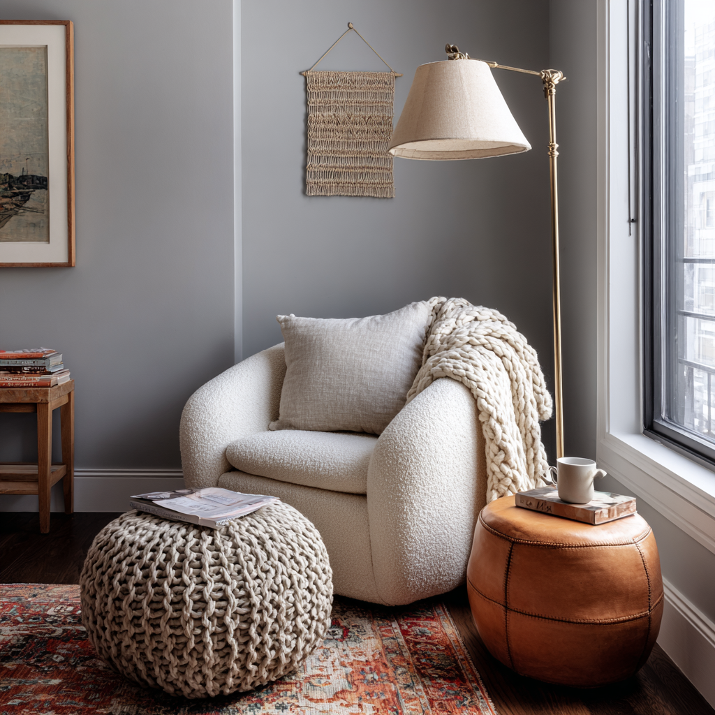 Gray Walls With Textiles