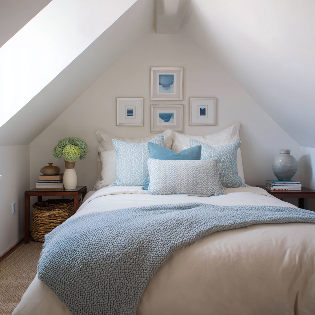 Guest bedroom remodeled small attic