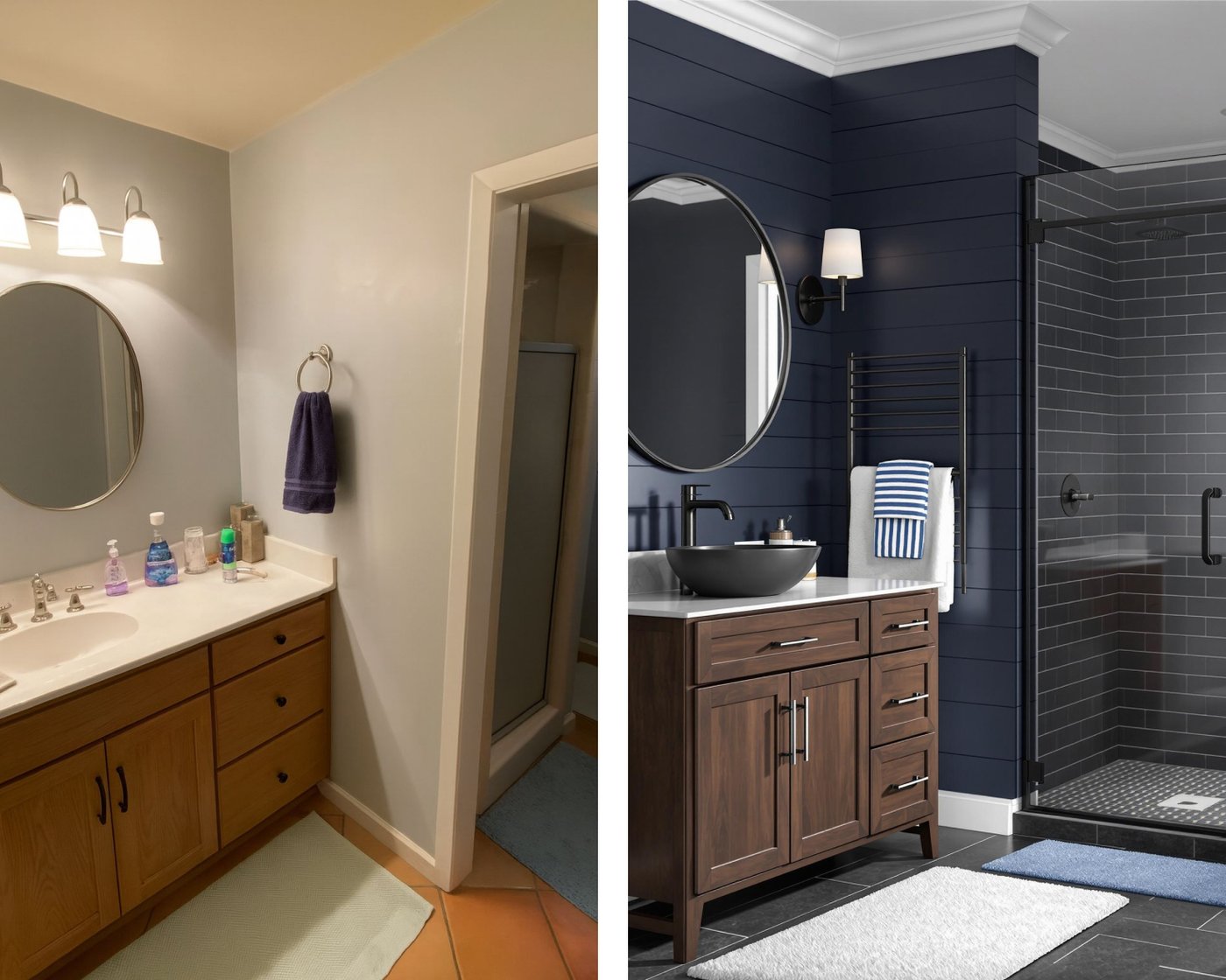 Before/After Bathroom Renovation Studio AI