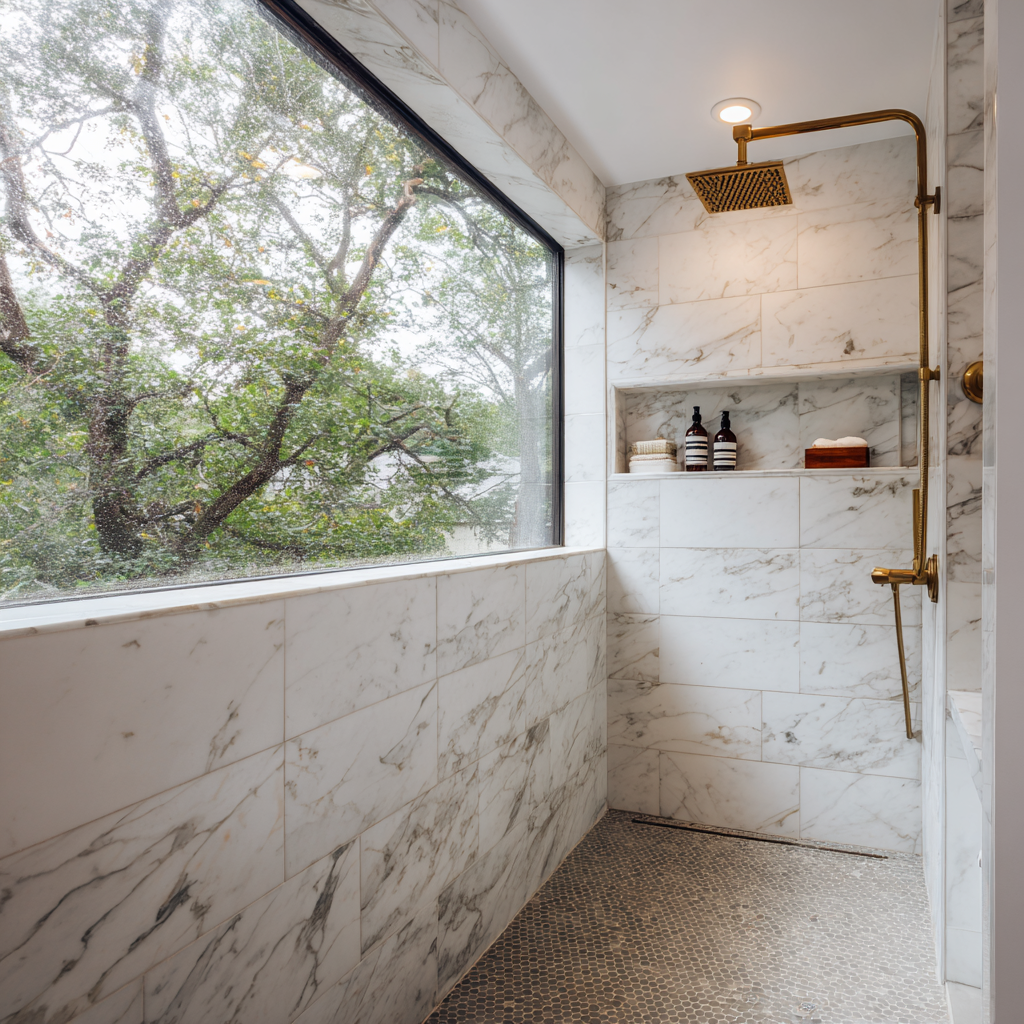 Large Window in Large Shower