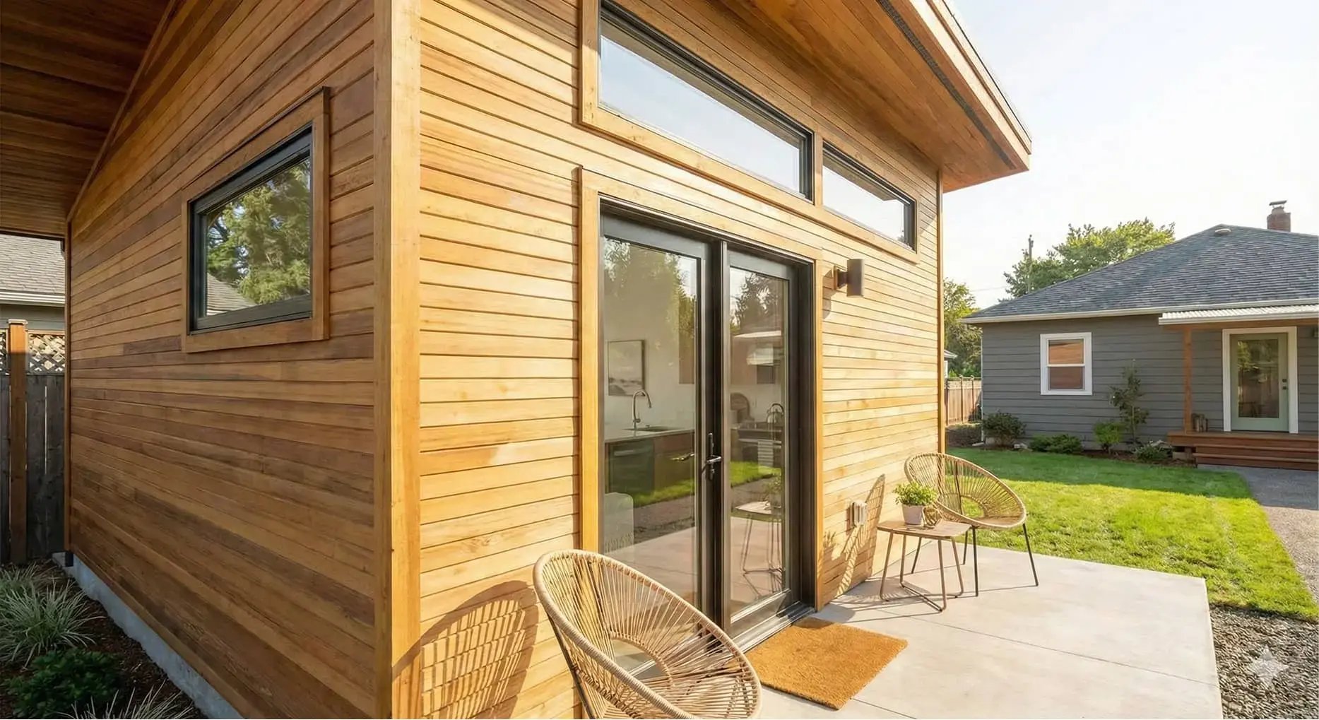 Modern backyard cottage