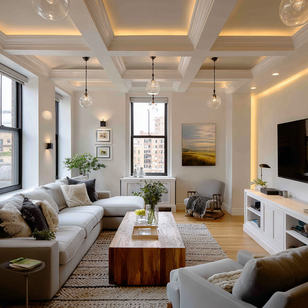 Modest_apartment_living_room_with_a_coffered_ceiling