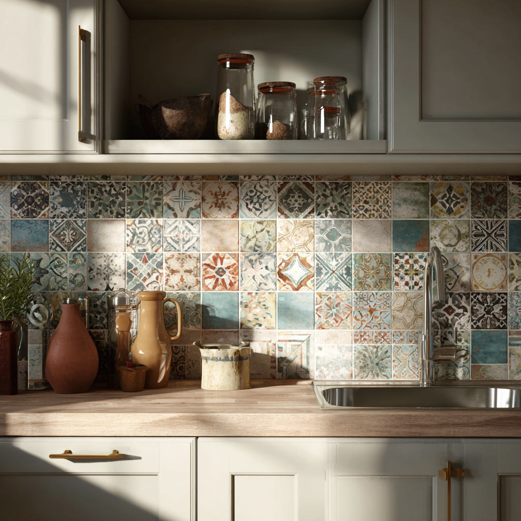 Mosaic Backsplash Colorful