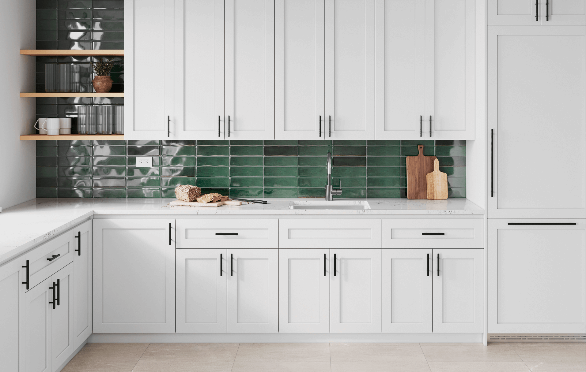 Open Kitchen Cabinets Without Doors Mixed Cabinets