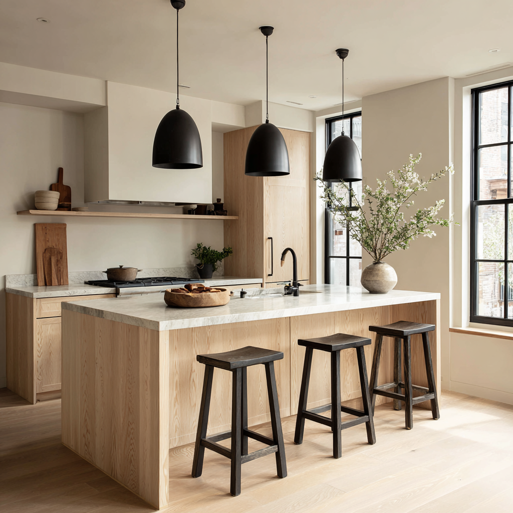 Open kitchen floorplan Scandinavian Design