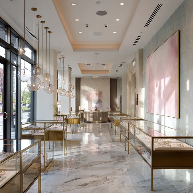 Porcelain Retail Store Floors