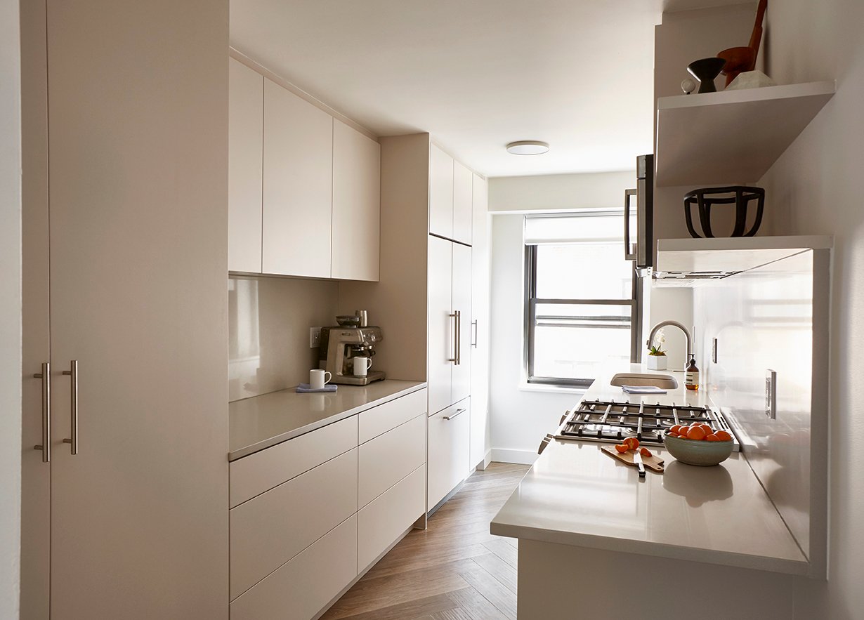 Narrow Kitchen With Large Window