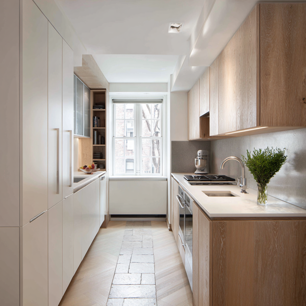 Simple Minimalism in Kitchen Galley
