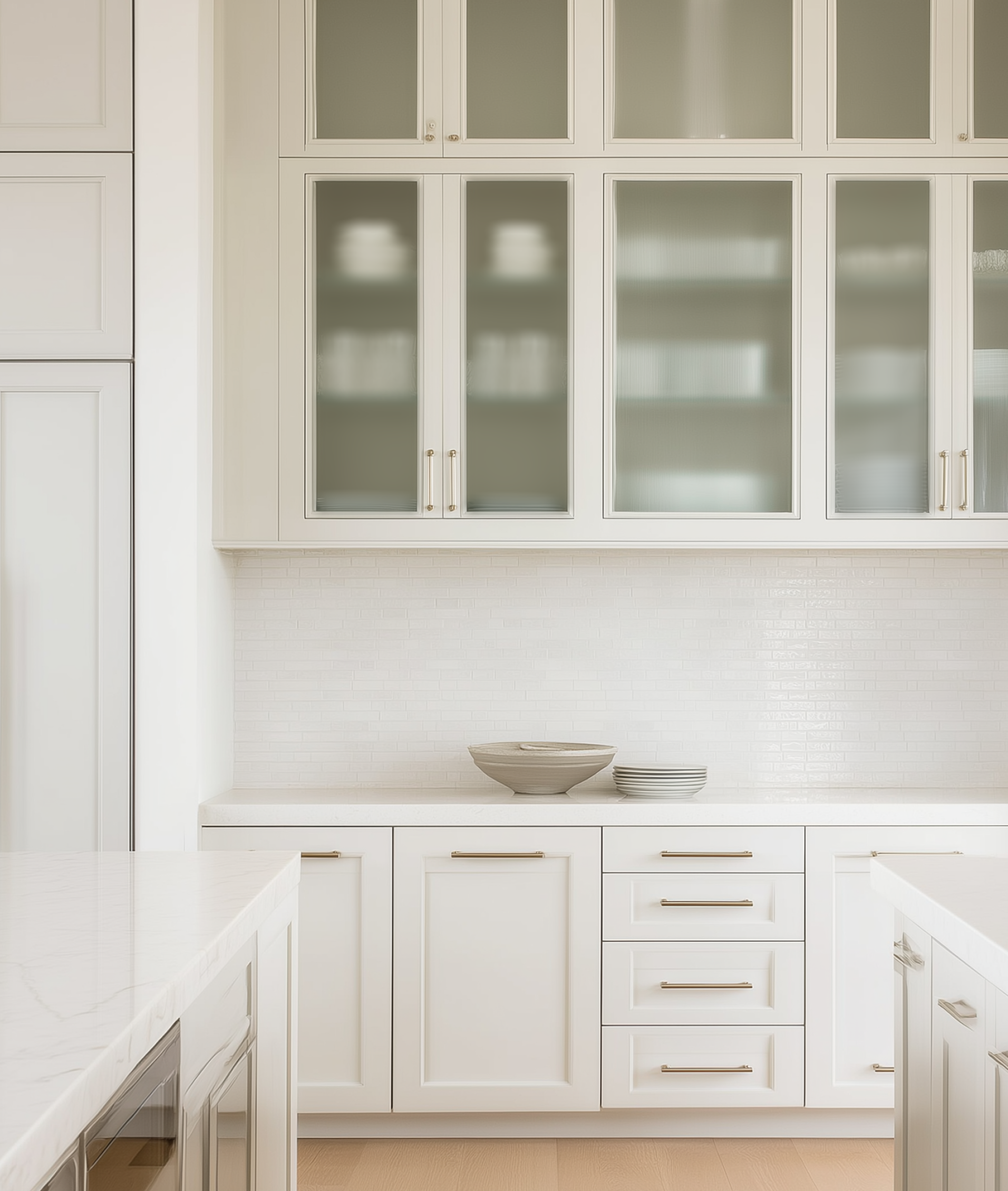 Upper cabinets with glass doors - is the right look for your kitchen