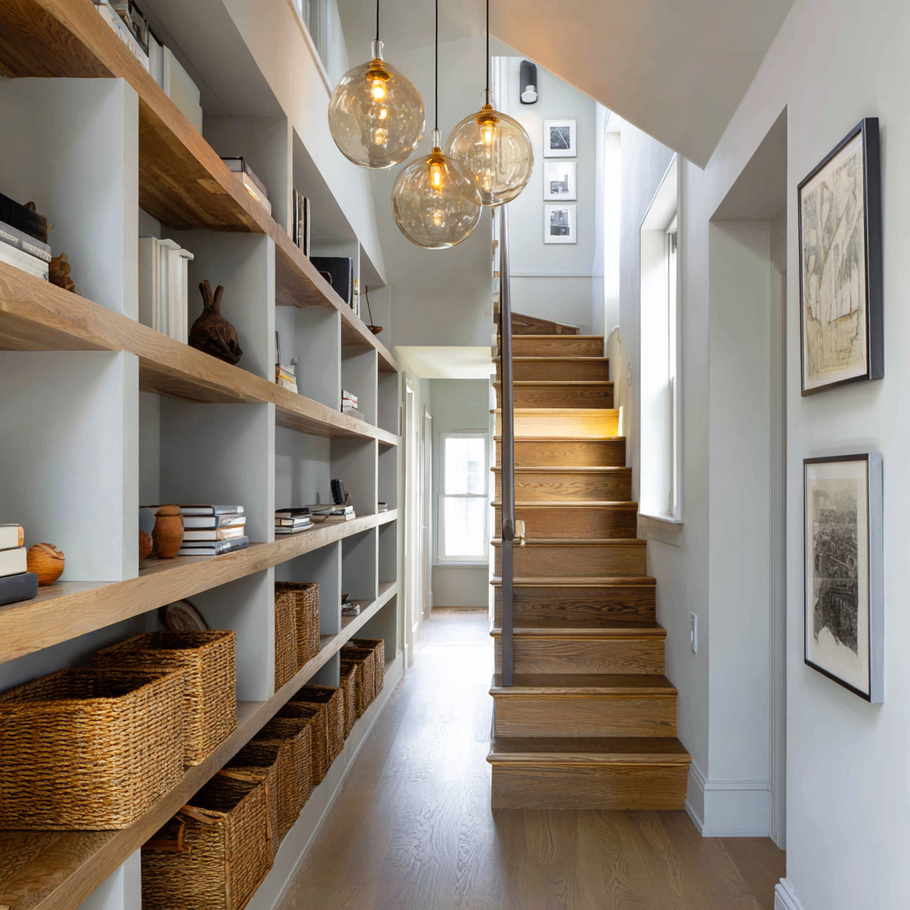 Wood Stairs up to attic