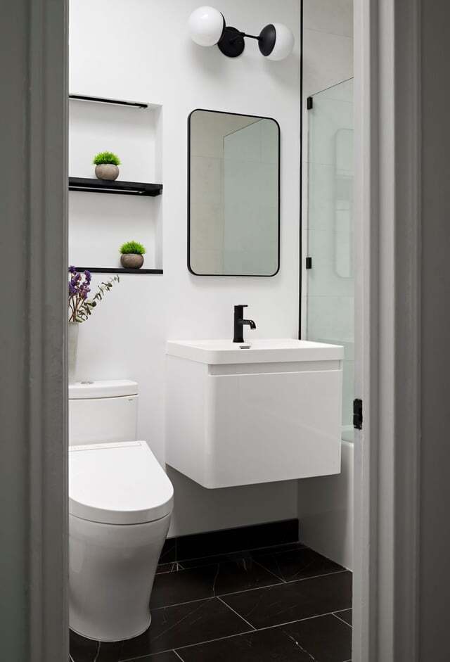 Newly renovated modern bathroom
