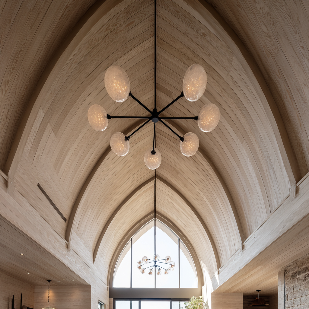 [Image 8: Soaring gothic-arch vaulted ceiling]