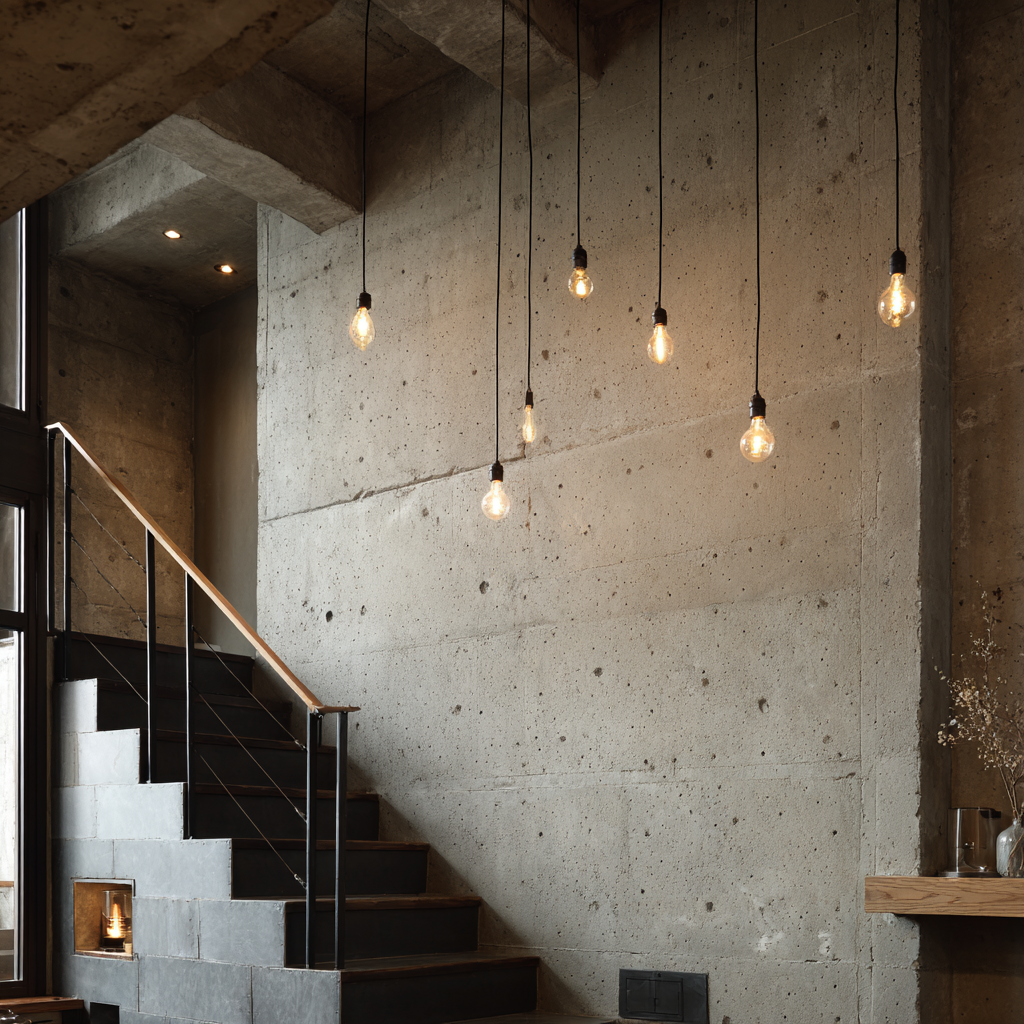 raw concrete industrial loft
