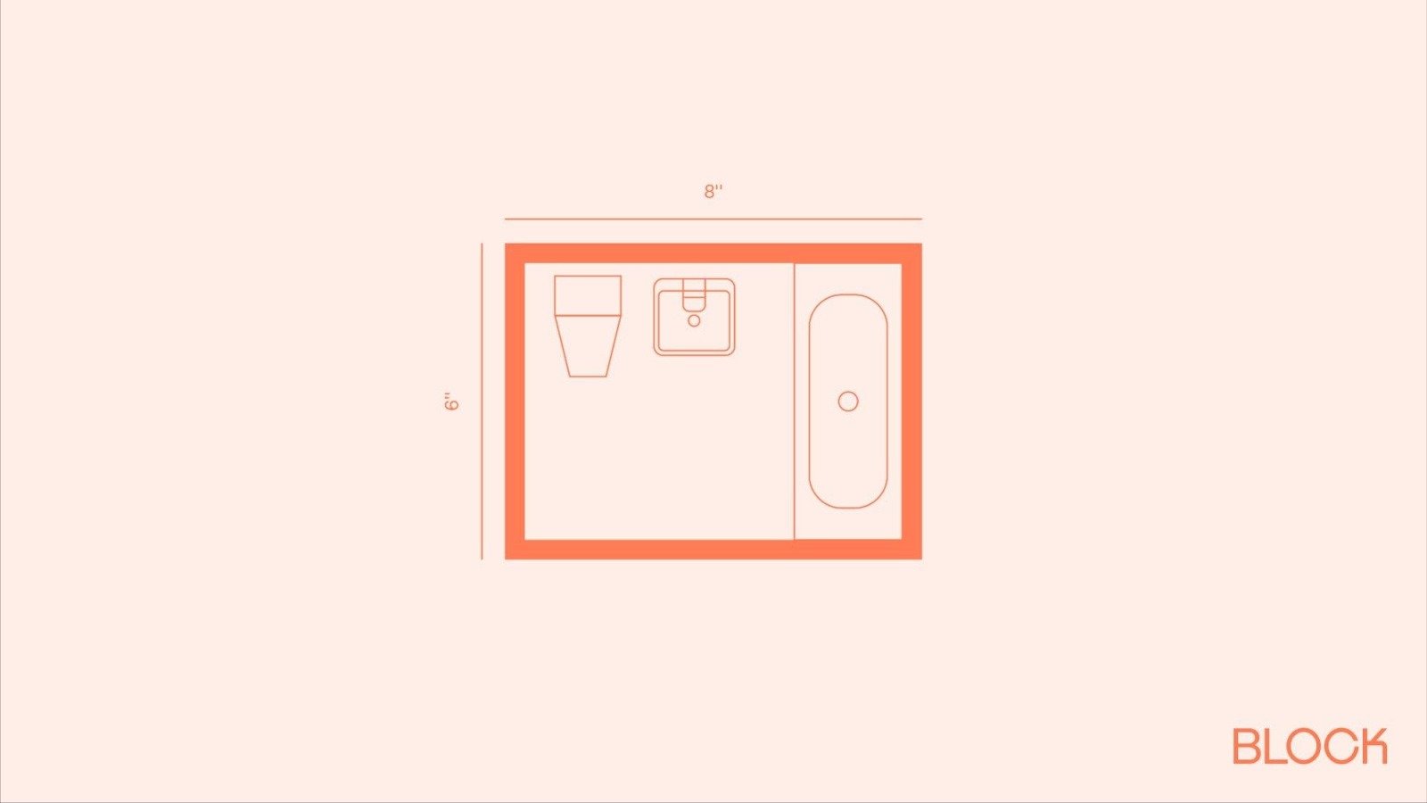 Block bathroom floor plan 6x8 layout